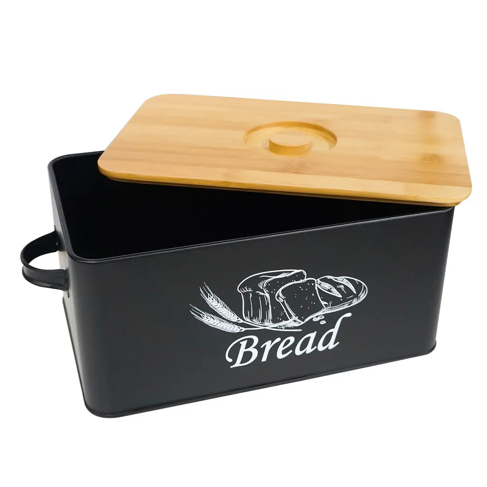 Bread Bin With Bamboo Cutting Board