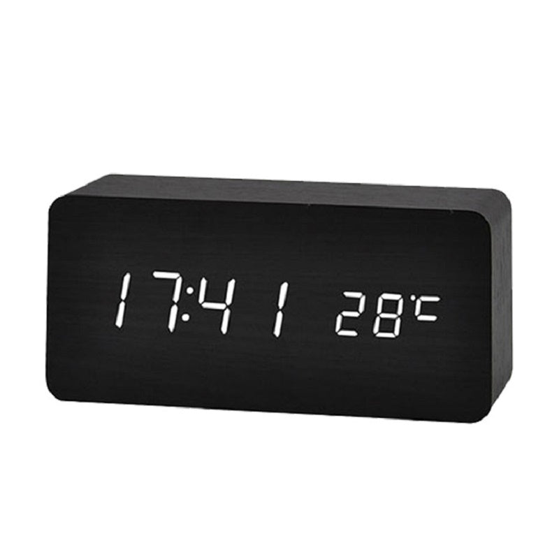 Faux Wood LED Alarm Clock [Clearance]