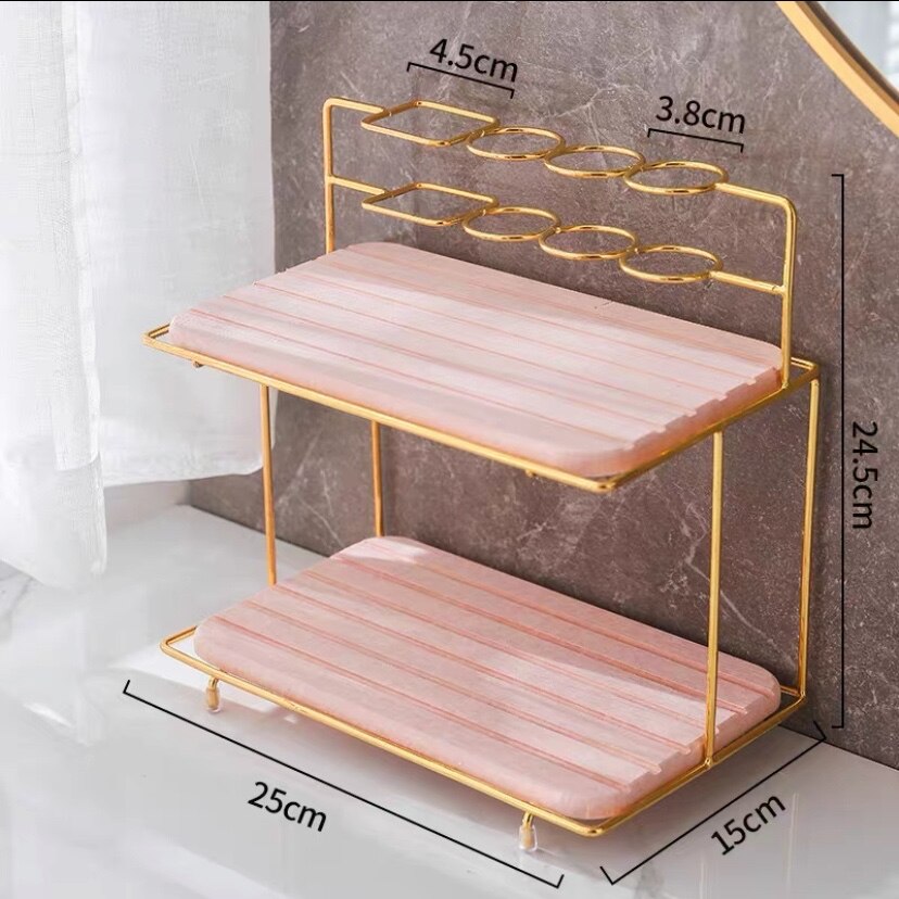Golden Frame Bathroom Storage Rack
