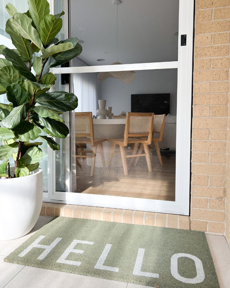 Hello Doormat - Eucalyptus