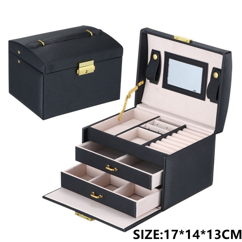 Portable Leather Jewellery Box