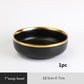 Black with Golden Rim Tableware