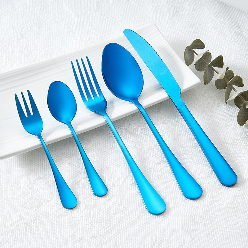 Turquoise Blue Cutlery Set ( 5 Piece)