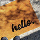 Hello Doormat Embossed