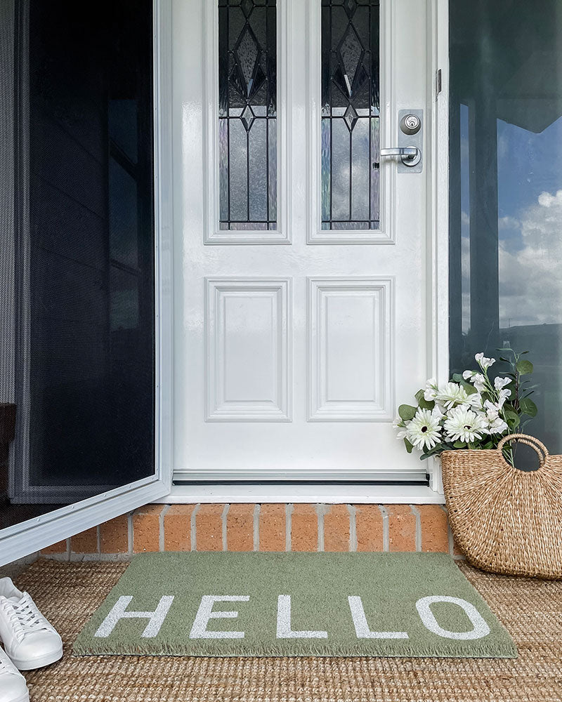 Hello Doormat - Eucalyptus