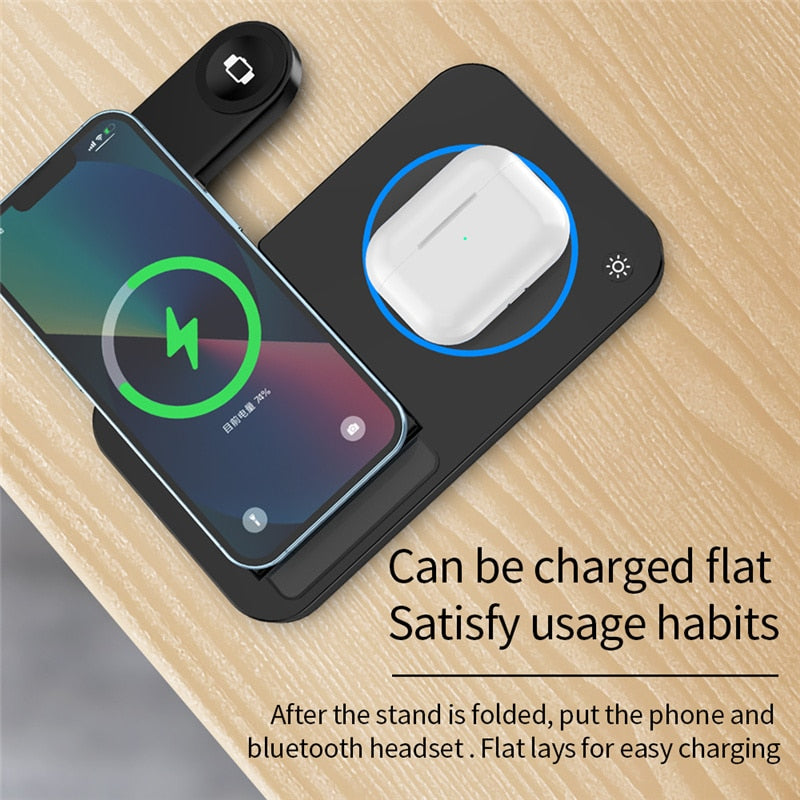 Foldable 4-in-1 Wireless Charger Stand