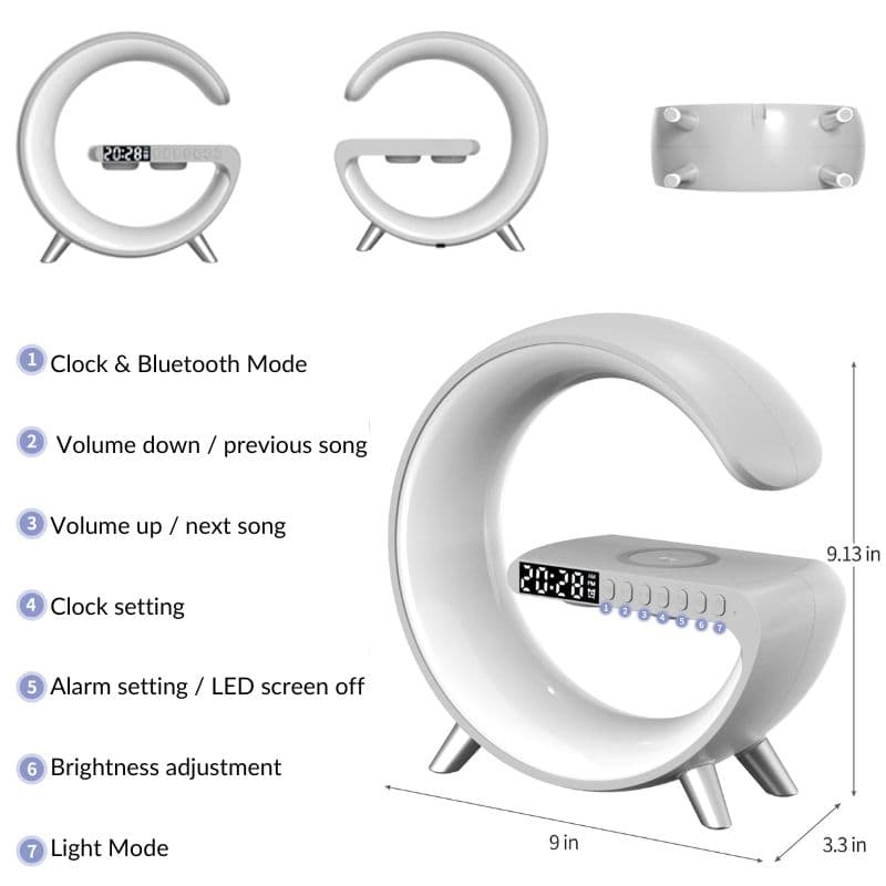 Smart LED Wireless Charging Alarm Clock