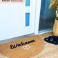 Welcome with Love Semi-Circle Doormat Embossed