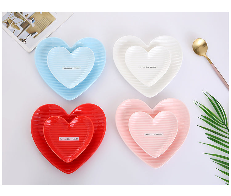 Heart Ceramic Plates