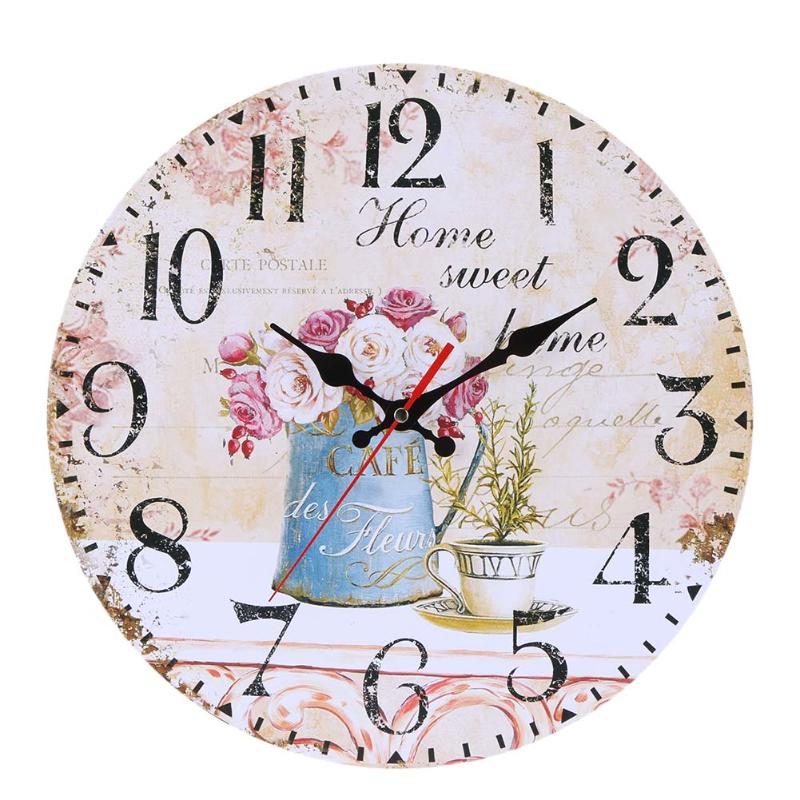 &quot;Home Sweet Home&quot; Flower Wall Clock