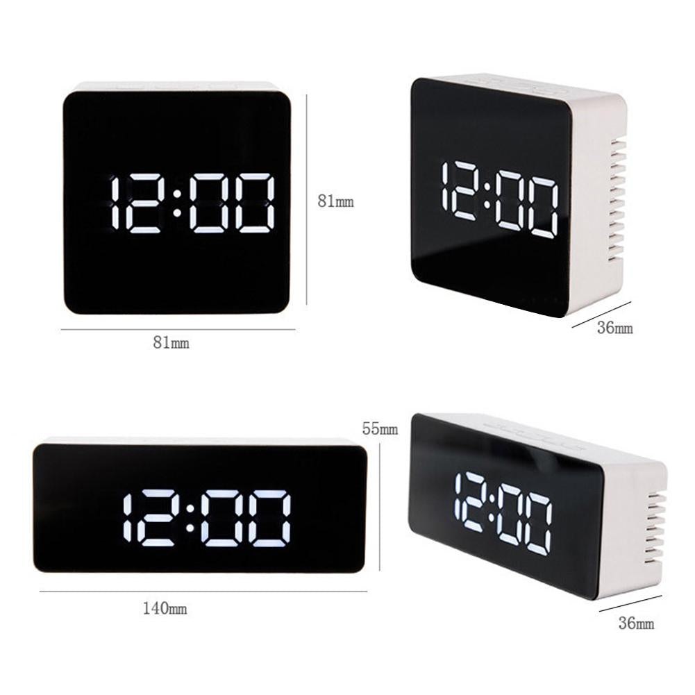 Square Reflective Alarm Clock