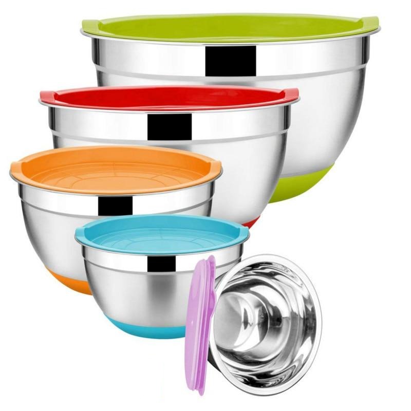 Stainless Steel Mixing Bowls w Lid