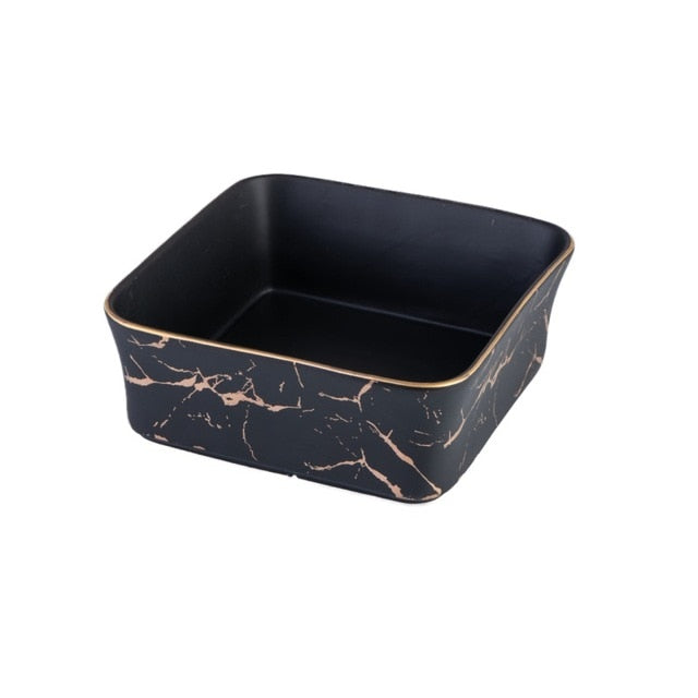 Black and White Marble Serving Dish