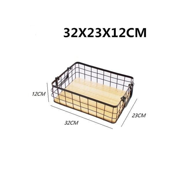 Wrought Iron Grid Basket