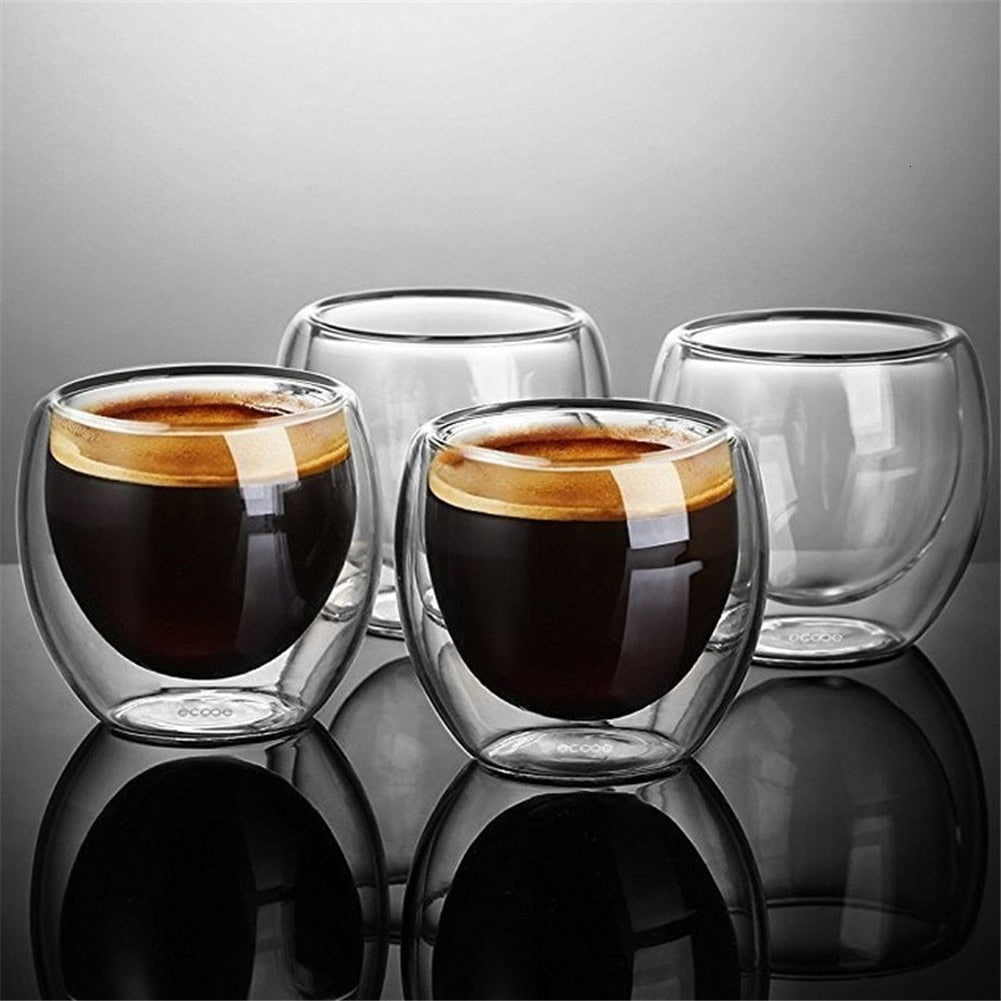 Double Glass Espresso Cups
