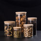 Sealed Glass Canisters with Bamboo Lid