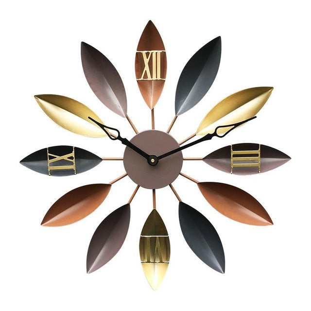 Leaf Style Modern Wall Clock