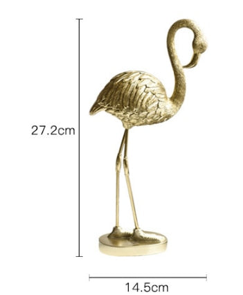 Gold Flamingo Decorative Ornament
