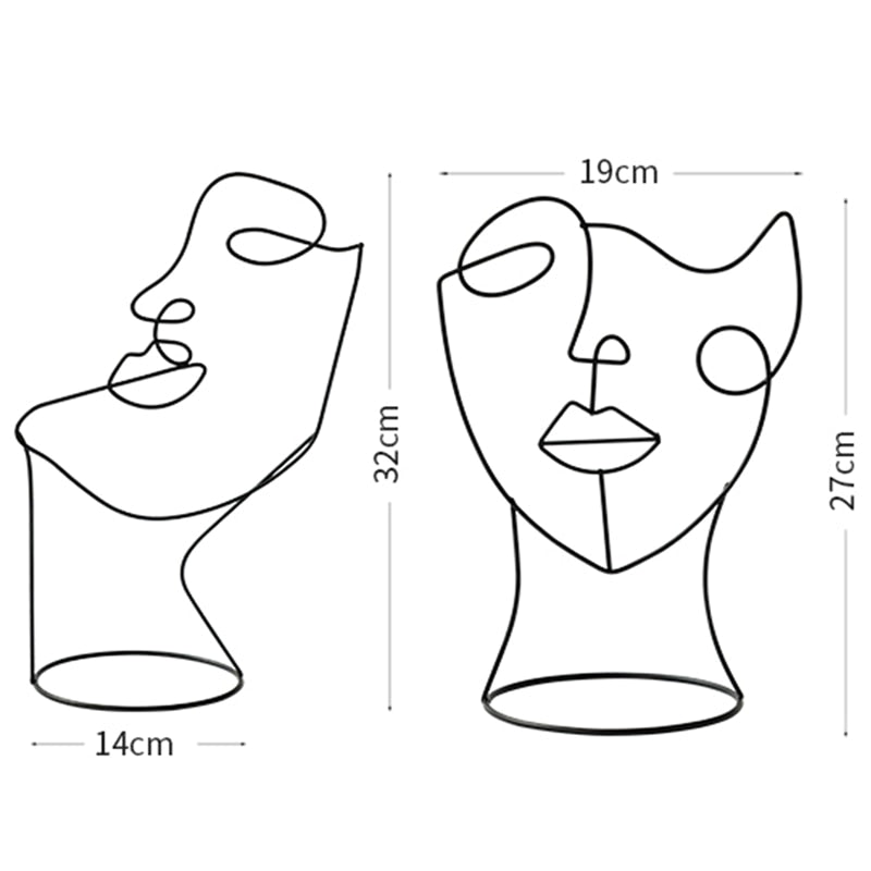 Silhouette Face Sculptures