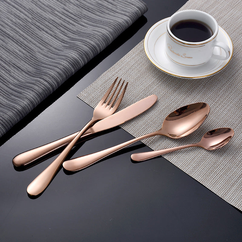Rose Gold Cutlery Set (4 Piece) - The Decor House