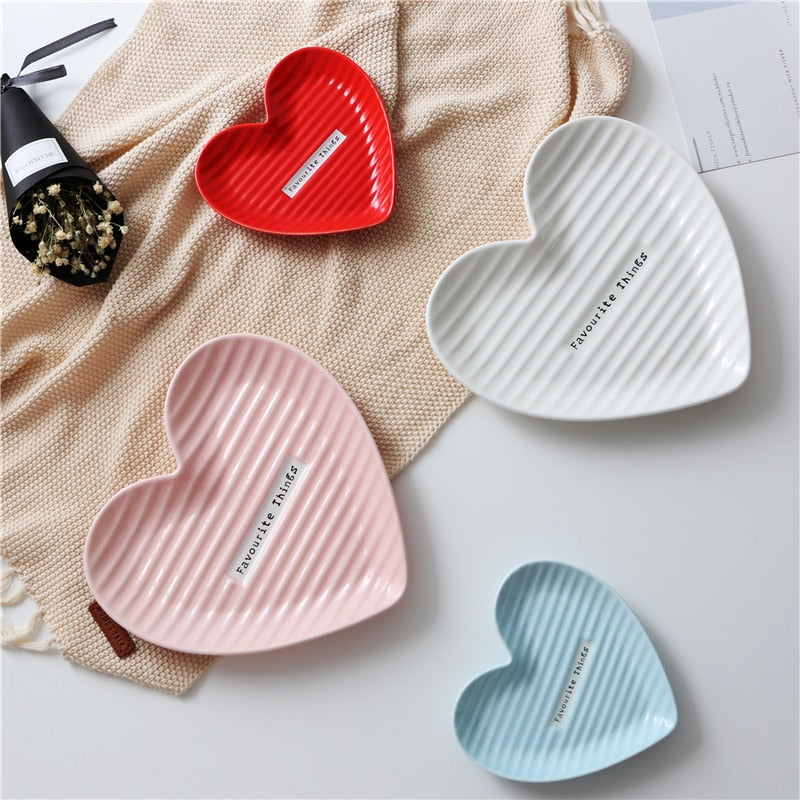 Heart Ceramic Plates